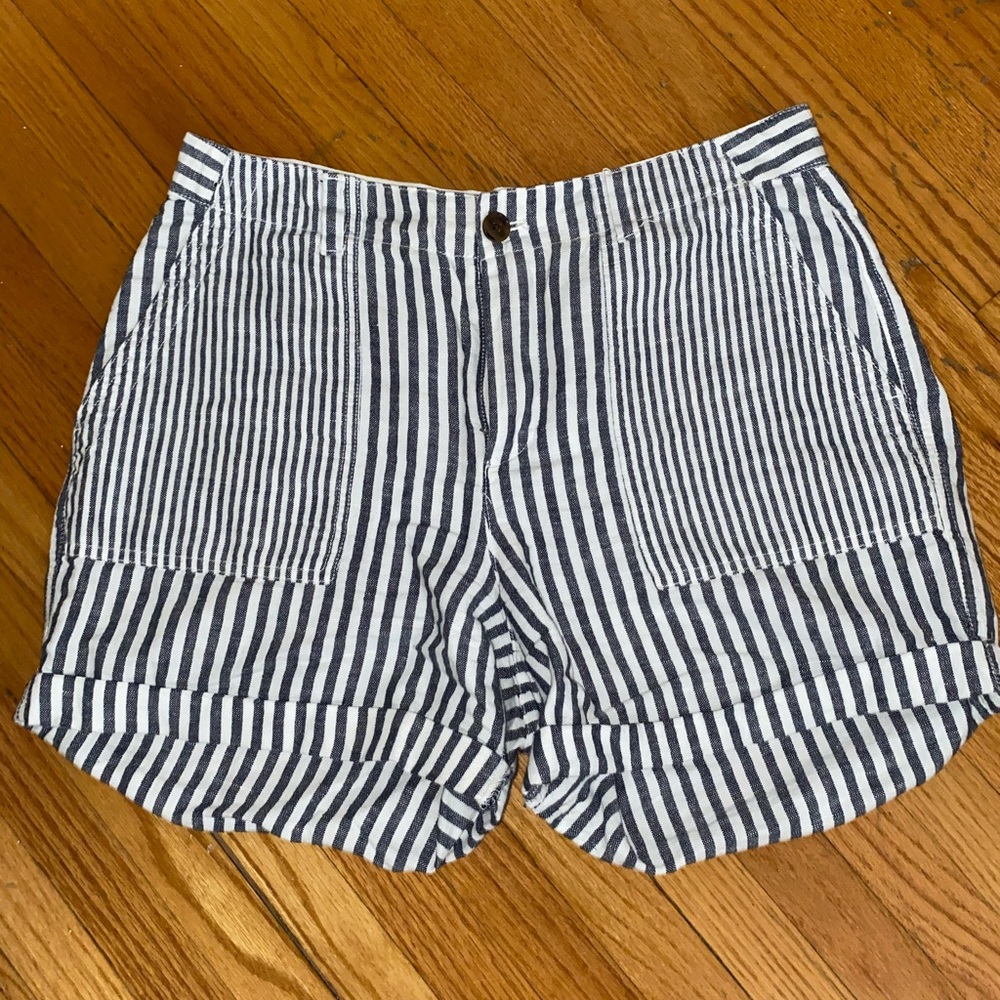 GAP Girlfriend Chino Short blue/white stripped
